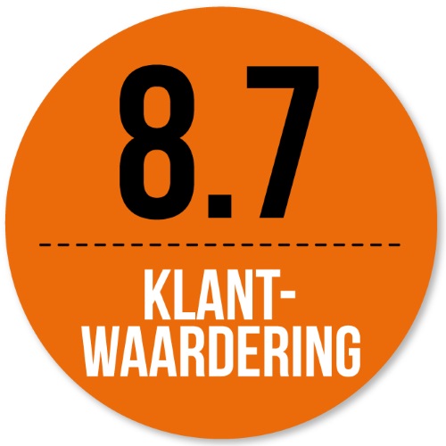 8,7 klantwaardering en 98% zou ons aanbevelen